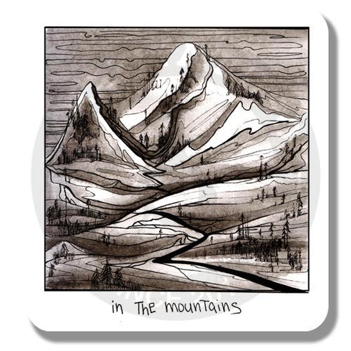 Наклейка В Горах/Sticker In The Mountains