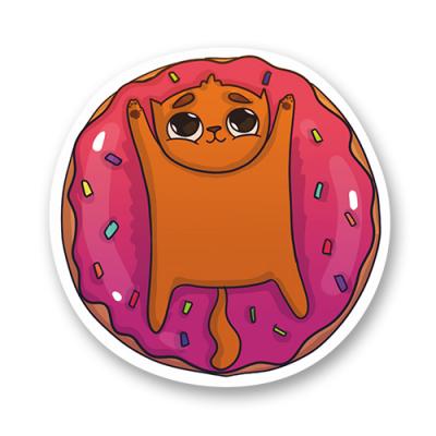 Наклейка Котик Пончик