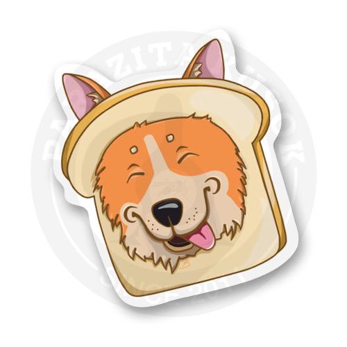 Стикер "Самый счастливый корги"