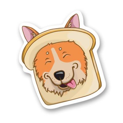 Стикер "Самый счастливый корги"