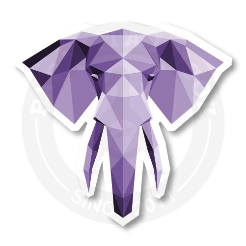 Наклейка Слон Low Poly