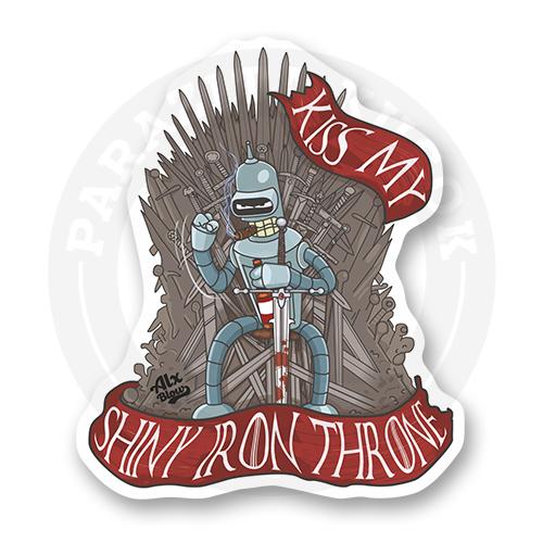 Стикер "Бендер на железном троне" / "Futurama" / "Game of Thrones"