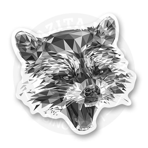 Стикер "Енот Low Poly" / "Стражи Галактики"