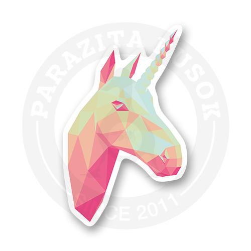Стикер "Нежный единорог Low Poly"
