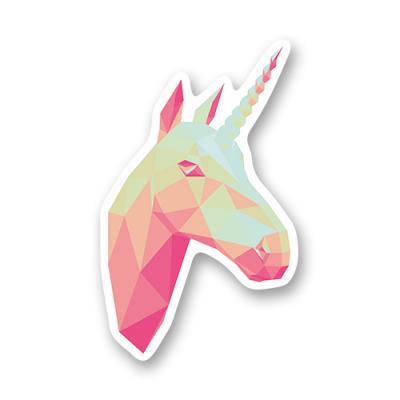 Стикер "Нежный единорог Low Poly"