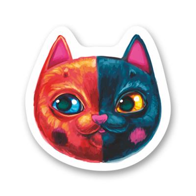 Стикер "Двуликая кошка"