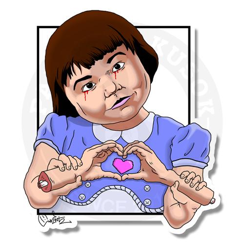 Стикер Милая девочка