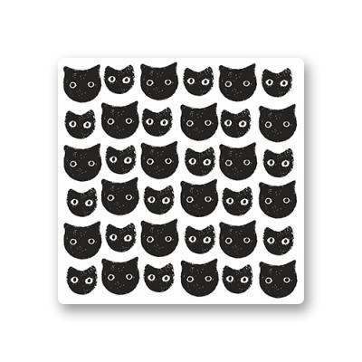 Стикер "паттерн с котиками"