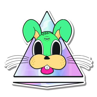 Стикер Пес с третьим глазом