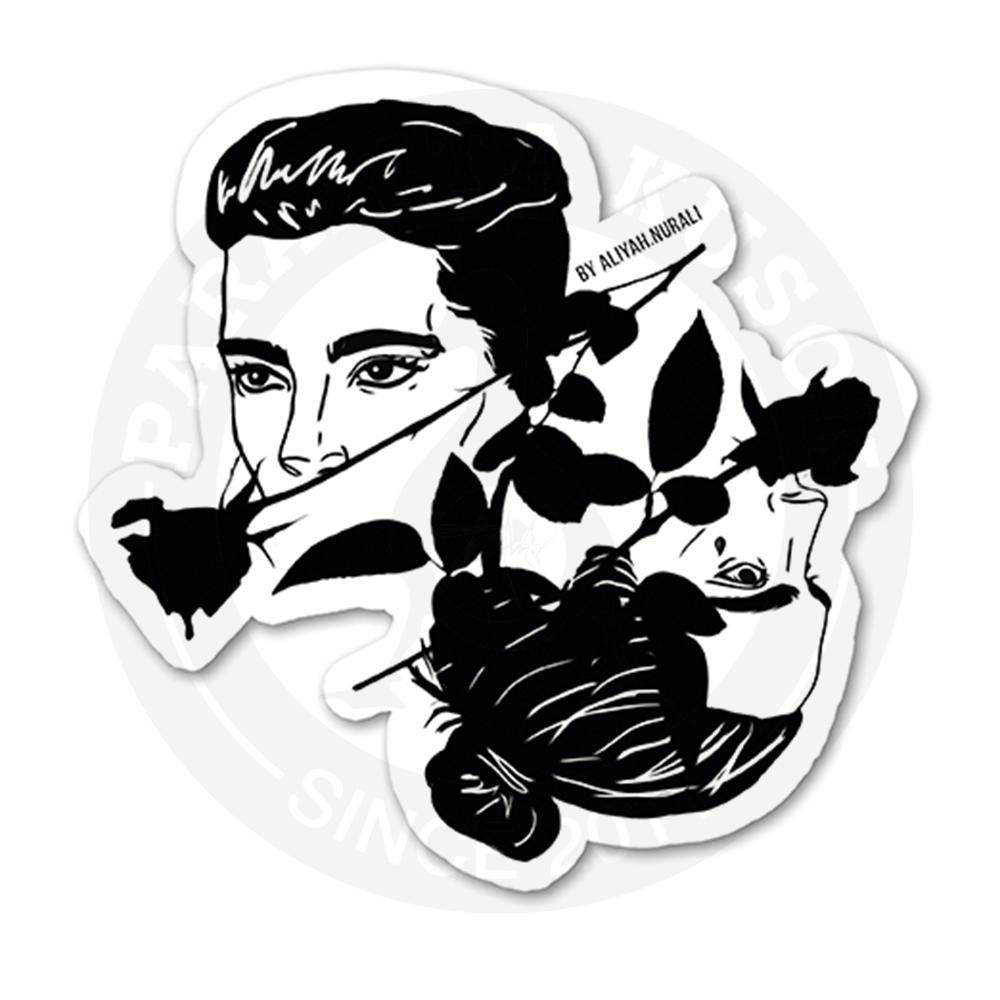 Sticker Black Rose