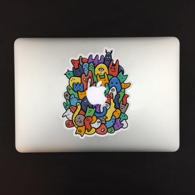 Наклейка на MacBook &laquo;Дудло-монстрики&raquo;