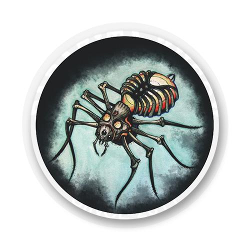 Купить стикер Стикер "Костяной паук" - Череп и кости