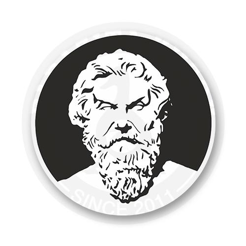 Купить стикер Стикер "Философ" - Черно-белое