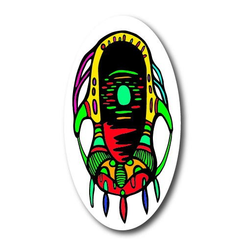 Купить стикер Стикер Маска древнего шамана - Абстракция