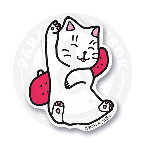 Котик на скейте рисунок