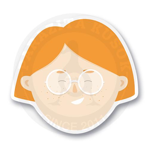 Стикер Девочка в очках