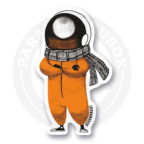Стикер Космонавт в шарфе