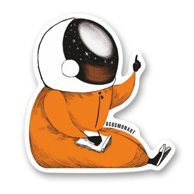 Стикер "Космонавт считает звезды"