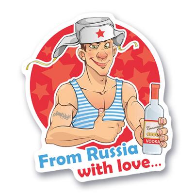 Стикер "FROM RUSSIA WITH LOVE"